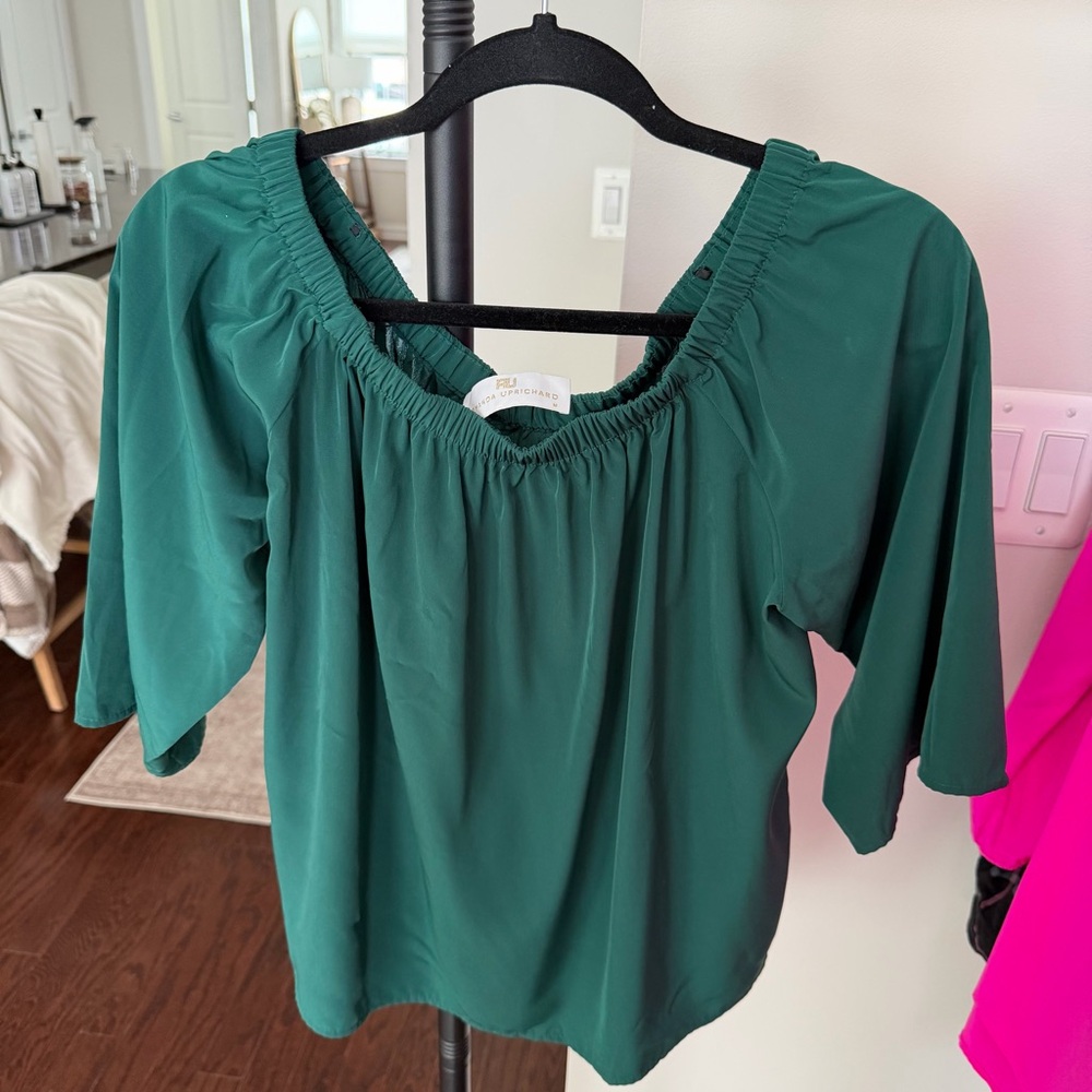Amanda Uprichard Emerald Green Blouse